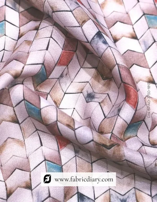 Geometric Poly Linen Print Fabric [Kurta & Shirt Fabric] SPAO-7750-18137